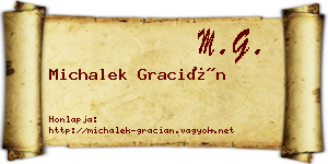Michalek Gracián névjegykártya
